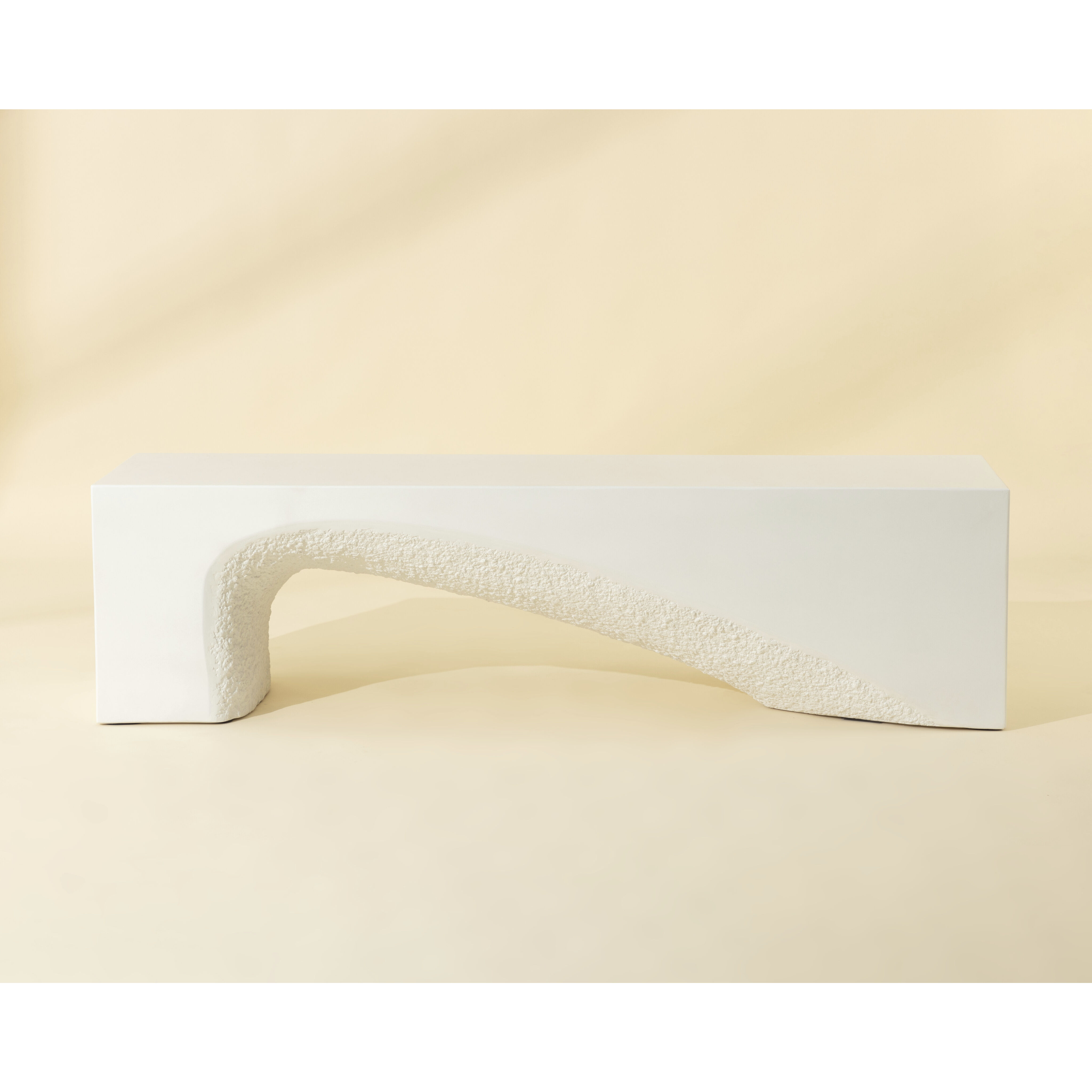 Soma White Outdoor Bench